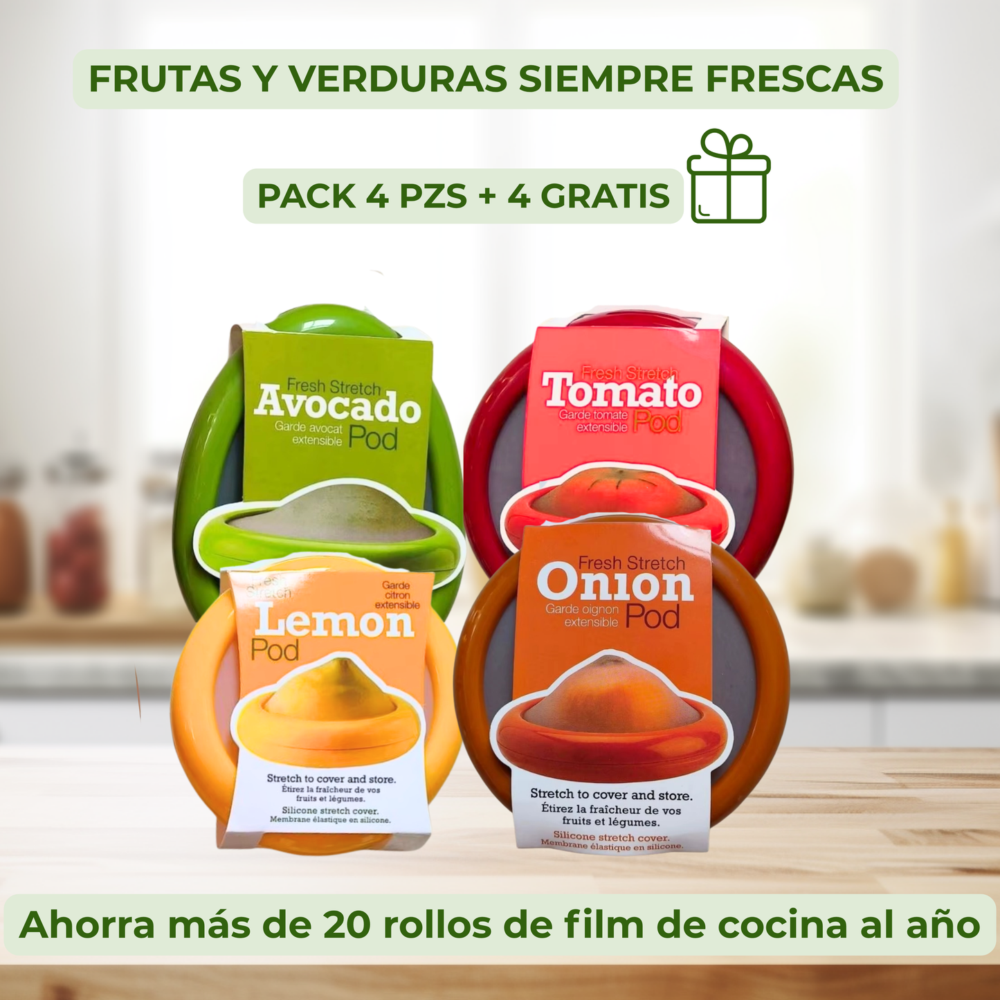 Pack 4 pzs ecoFRESH + 4 GRATIS