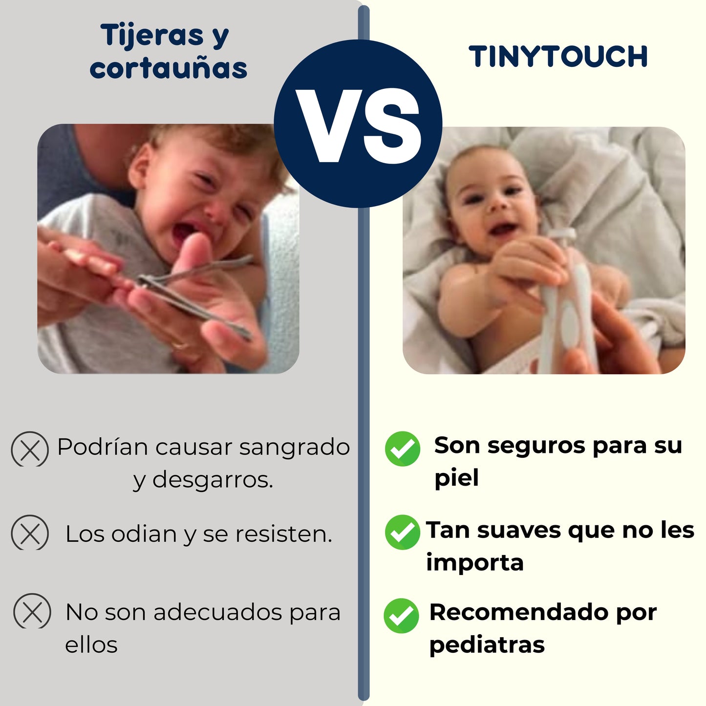 Set corte de uñas eléctrico Tinytouch para niños y recién nacidos