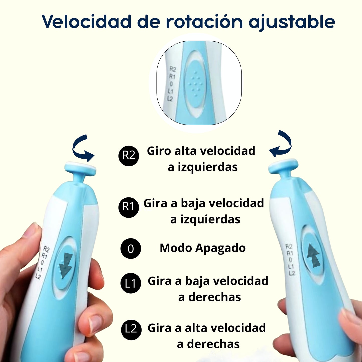 Cortauñas eléctrico para niños y recién nacidos